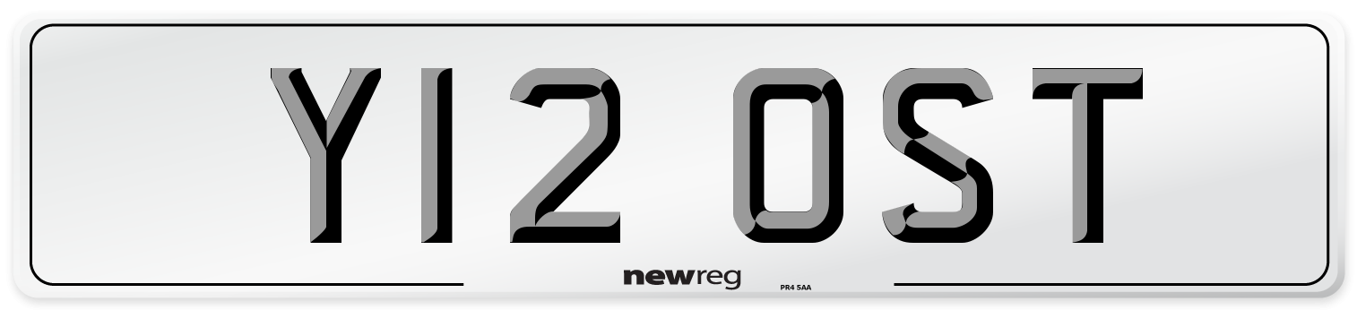 Y12 OST Front Number Plate