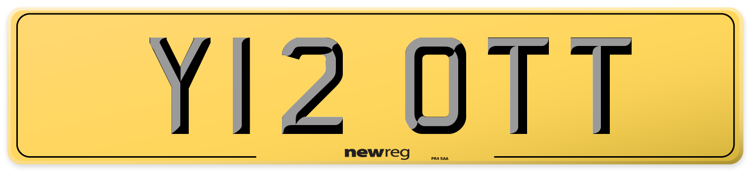 Y12 OTT Rear Number Plate