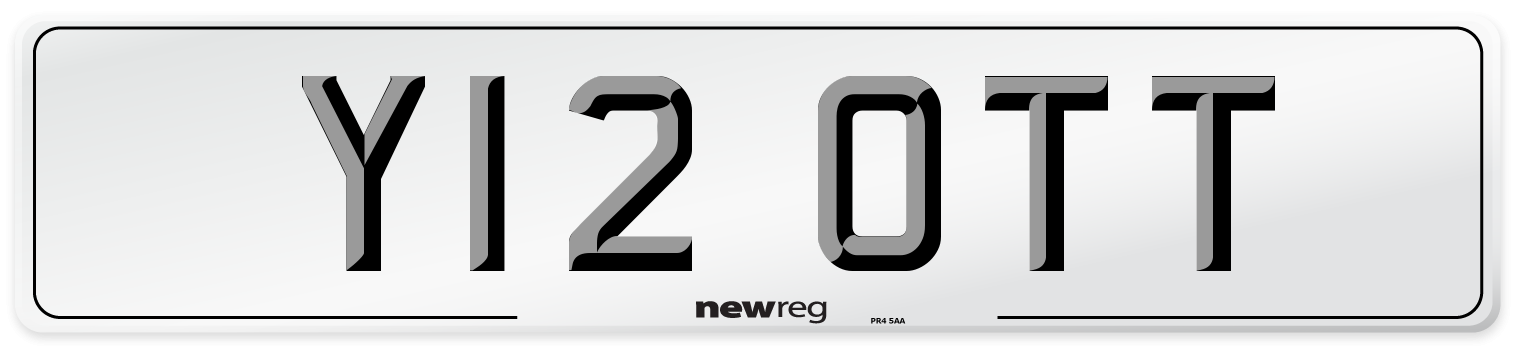 Y12 OTT Front Number Plate