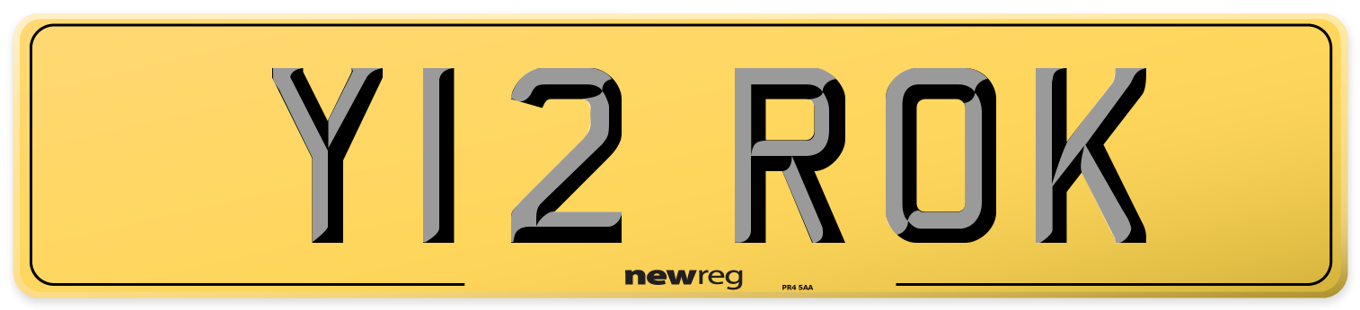 Y12 ROK Rear Number Plate