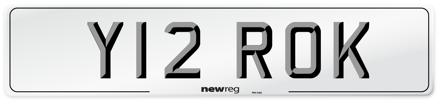 Y12 ROK Front Number Plate