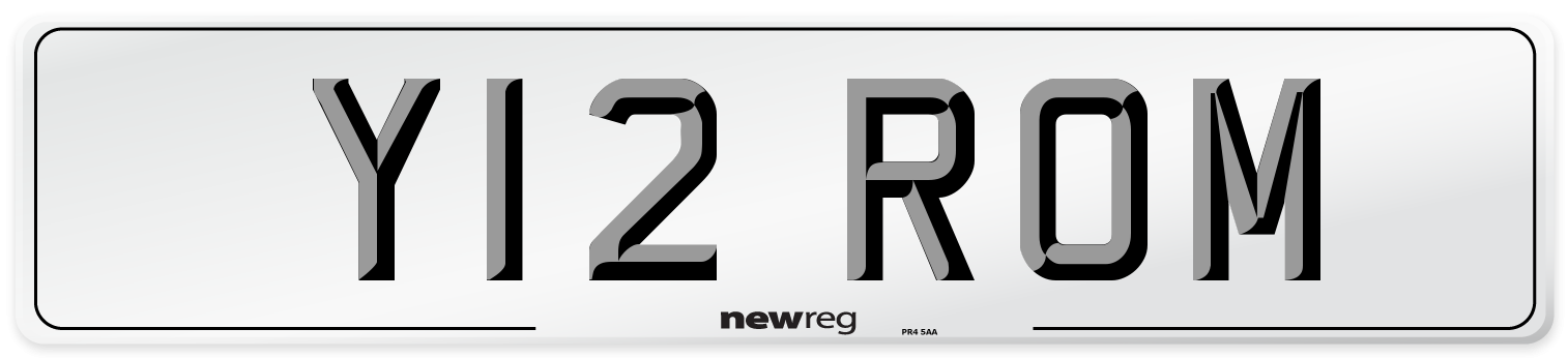 Y12 ROM Front Number Plate