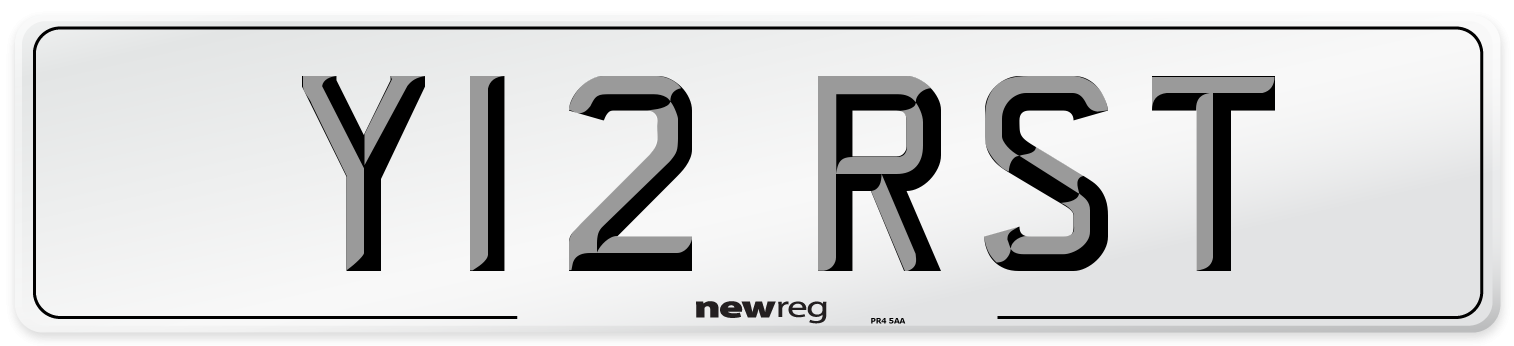 Y12 RST Front Number Plate