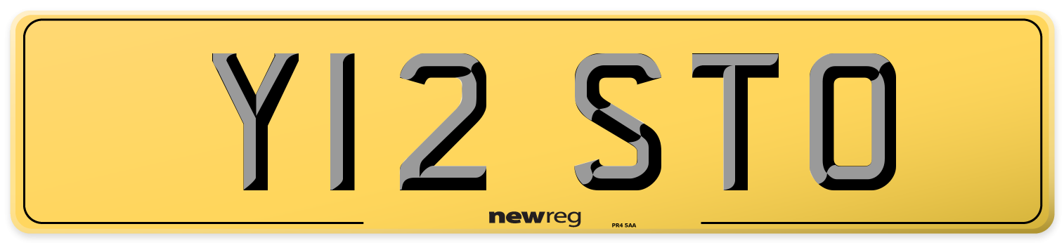 Y12 STO Rear Number Plate