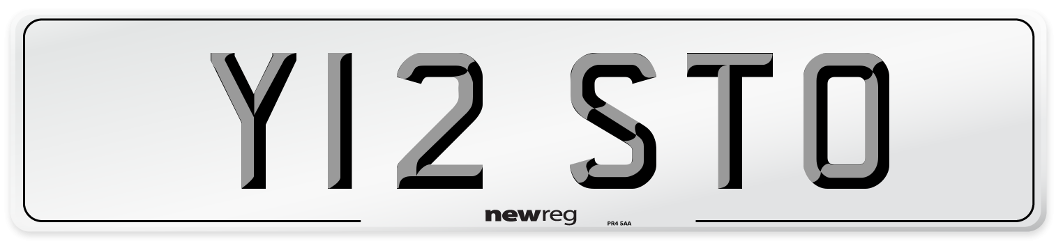 Y12 STO Front Number Plate