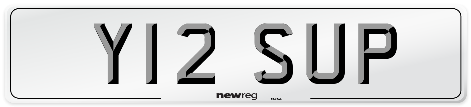 Y12 SUP Front Number Plate