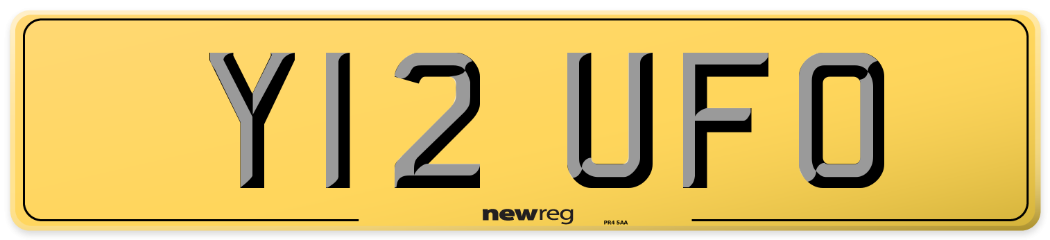 Y12 UFO Rear Number Plate