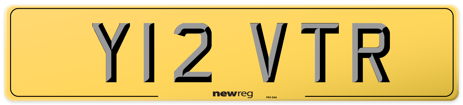Y12 VTR Rear Number Plate