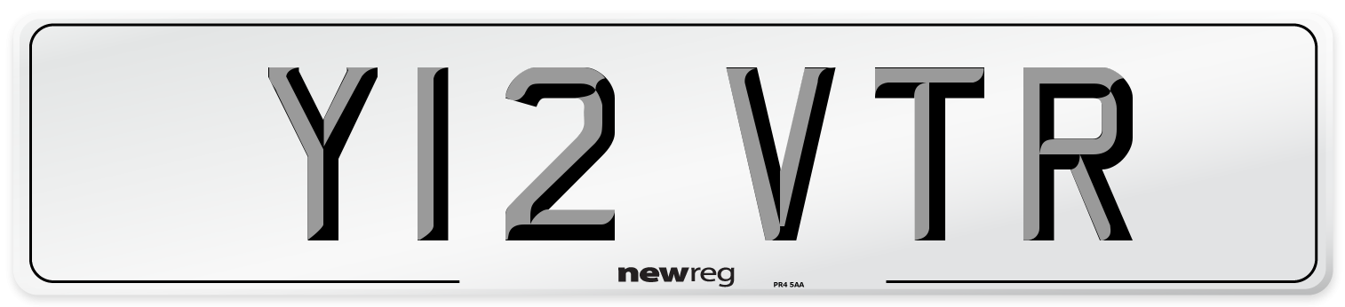 Y12 VTR Front Number Plate