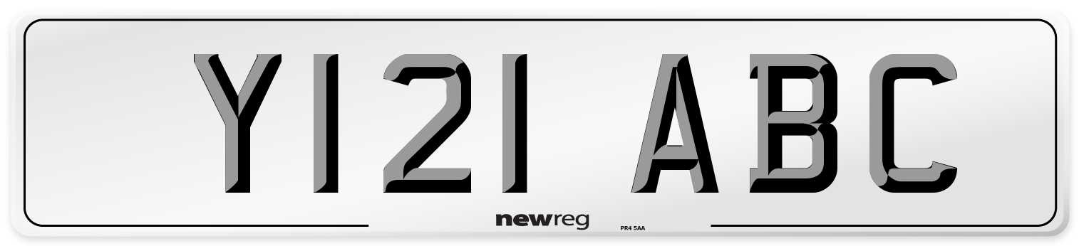 Y121 ABC Front Number Plate