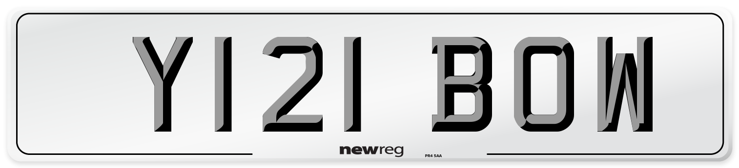 Y121 BOW Front Number Plate