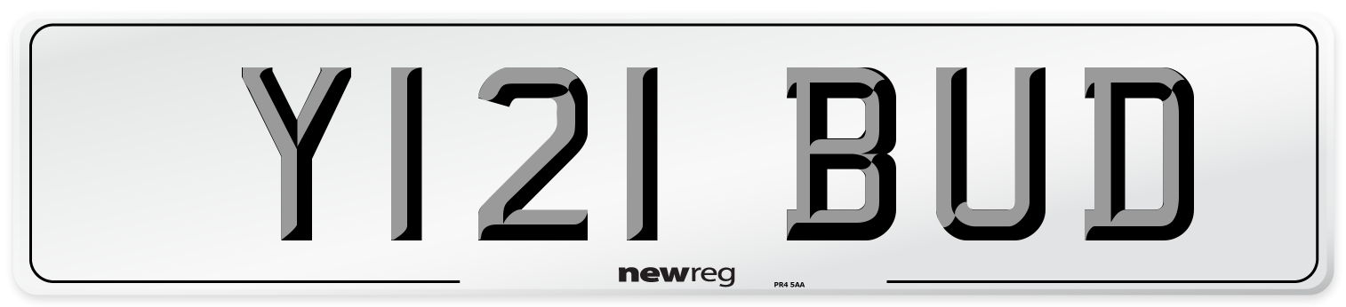 Y121 BUD Front Number Plate