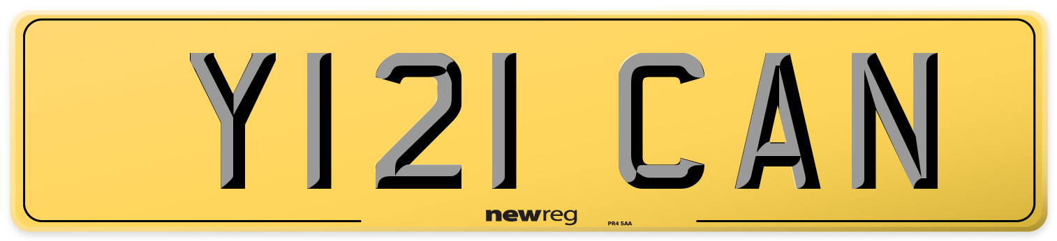 Y121 CAN Rear Number Plate
