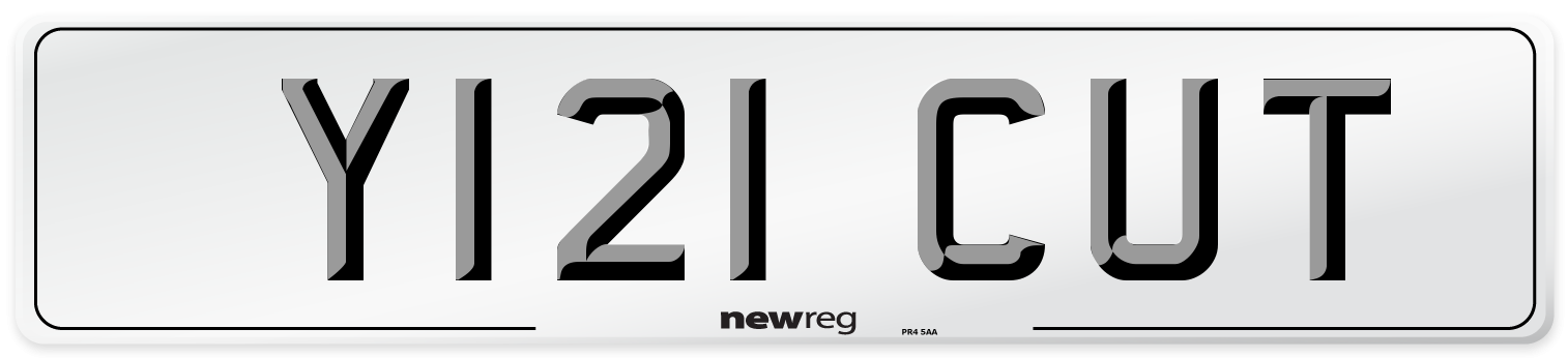 Y121 CUT Front Number Plate