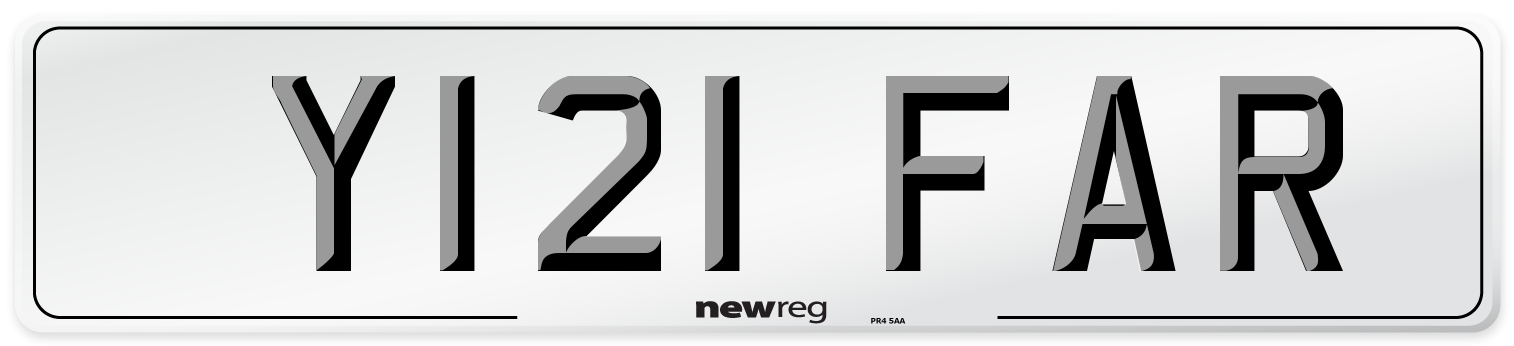 Y121 FAR Front Number Plate