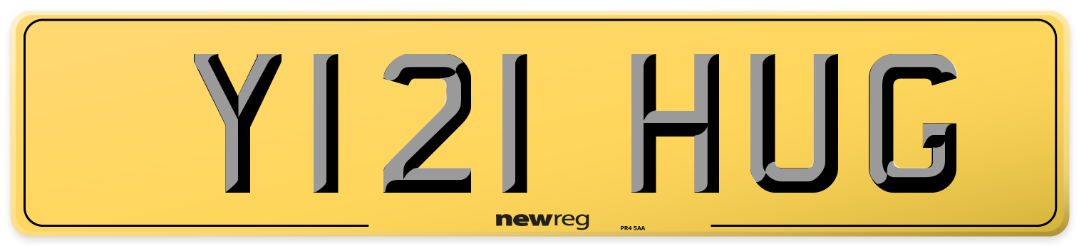 Y121 HUG Rear Number Plate