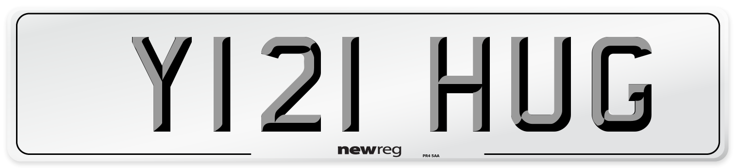 Y121 HUG Front Number Plate