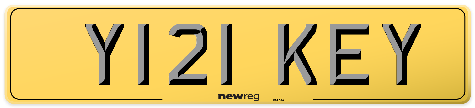 Y121 KEY Rear Number Plate