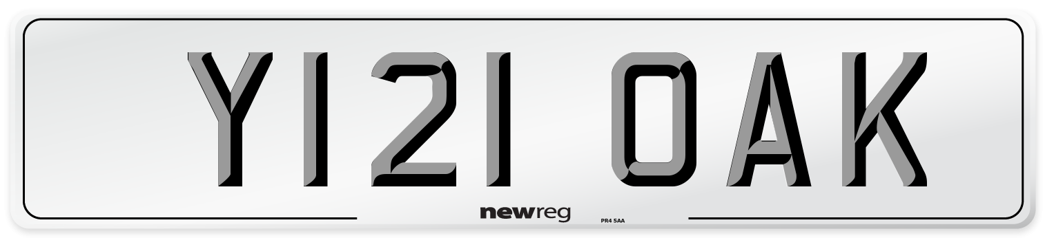 Y121 OAK Front Number Plate