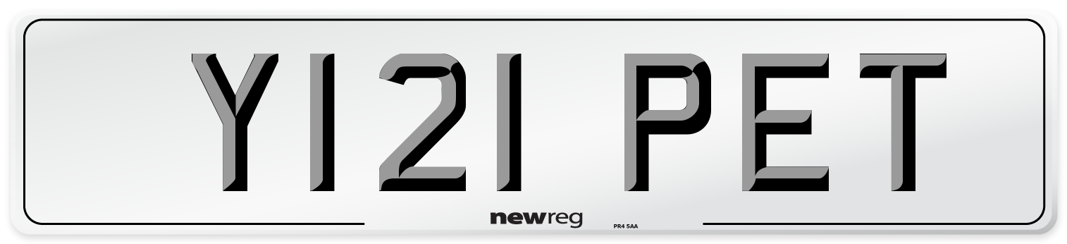 Y121 PET Front Number Plate