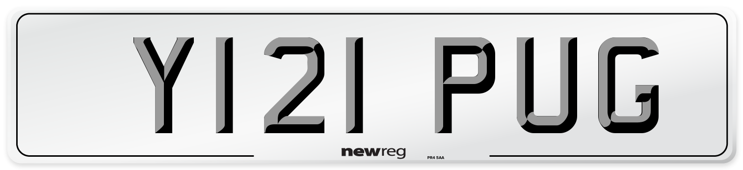 Y121 PUG Front Number Plate