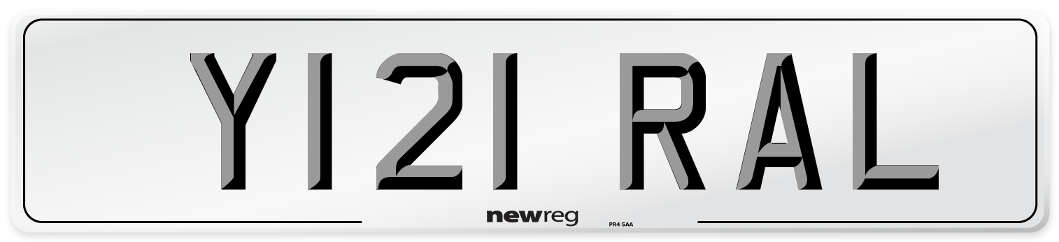 Y121 RAL Front Number Plate