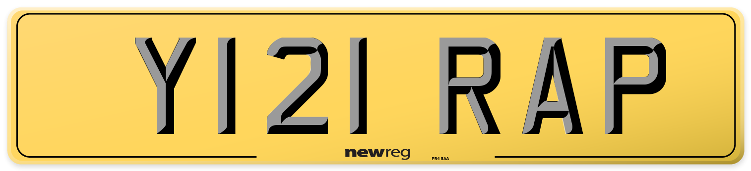 Y121 RAP Rear Number Plate