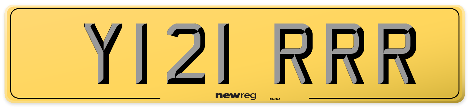 Y121 RRR Rear Number Plate