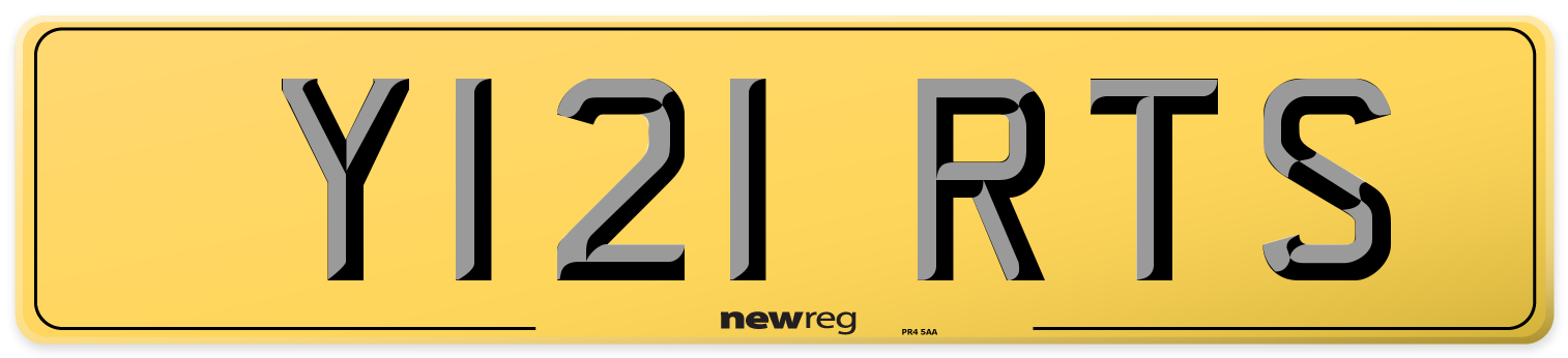 Y121 RTS Rear Number Plate