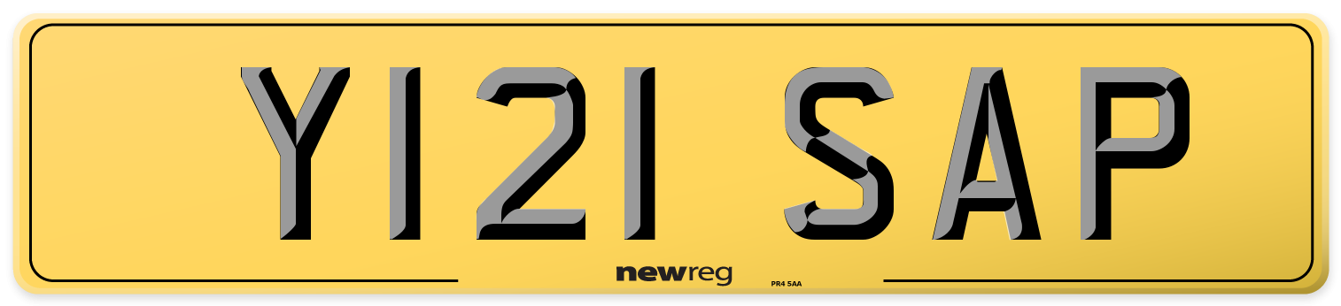 Y121 SAP Rear Number Plate