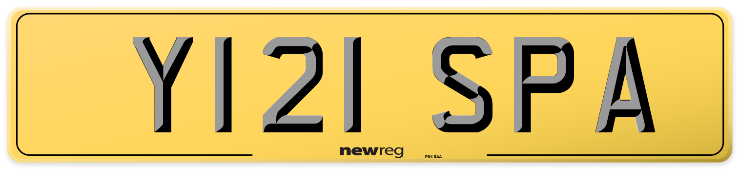 Y121 SPA Rear Number Plate