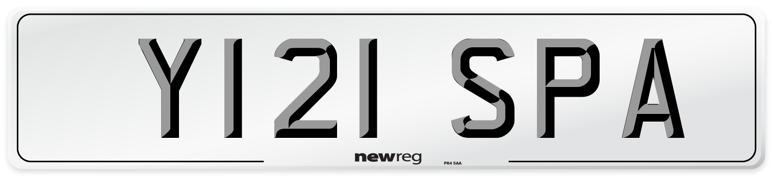 Y121 SPA Front Number Plate