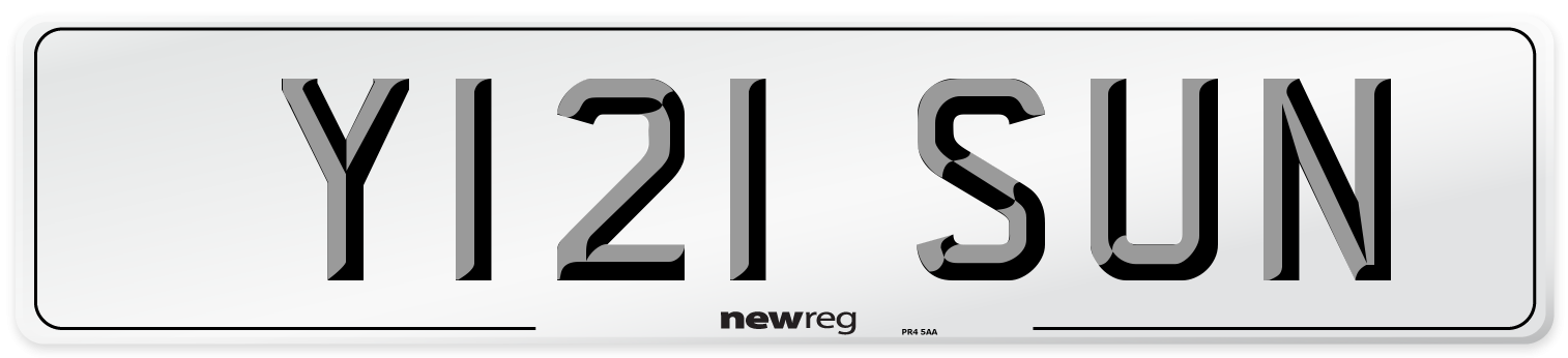 Y121 SUN Front Number Plate