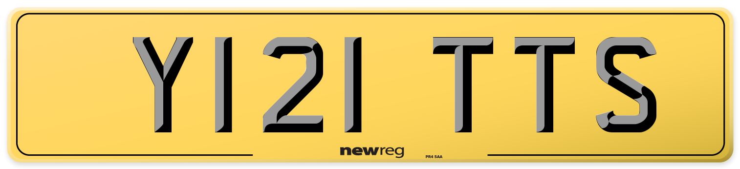 Y121 TTS Rear Number Plate