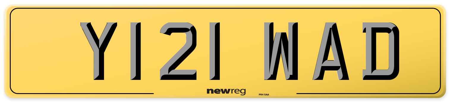 Y121 WAD Rear Number Plate