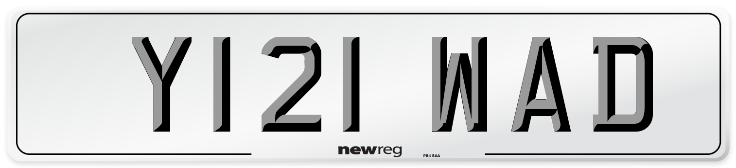 Y121 WAD Front Number Plate