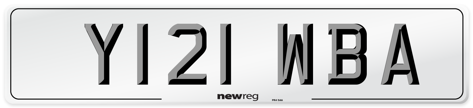 Y121 WBA Front Number Plate