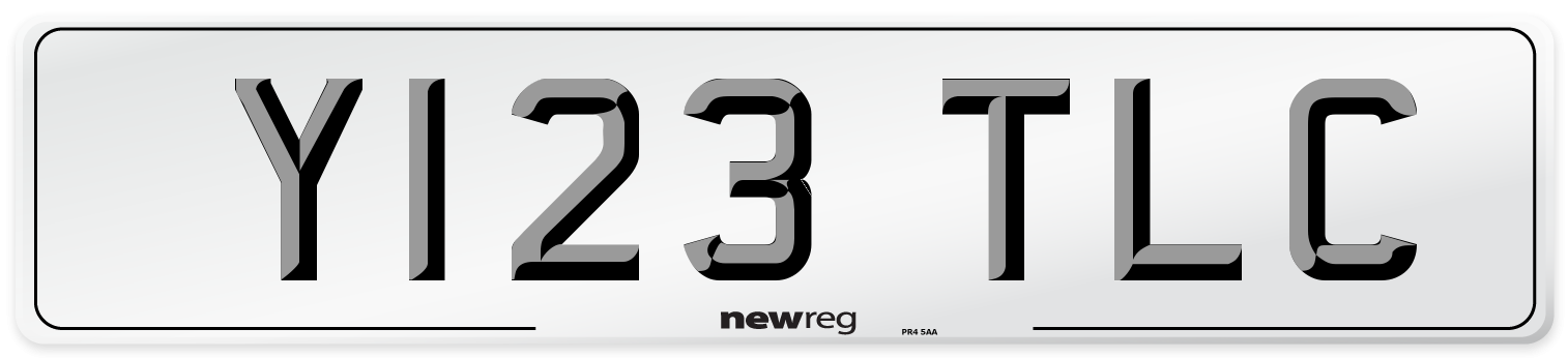 Y123 TLC Front Number Plate