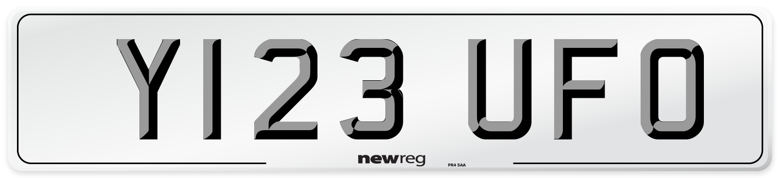 Y123 UFO Front Number Plate