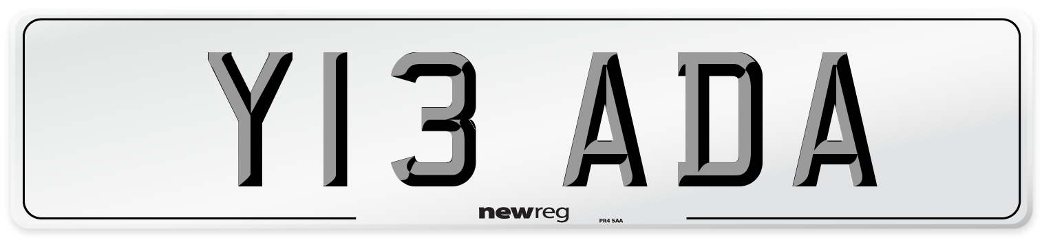Y13 ADA Front Number Plate
