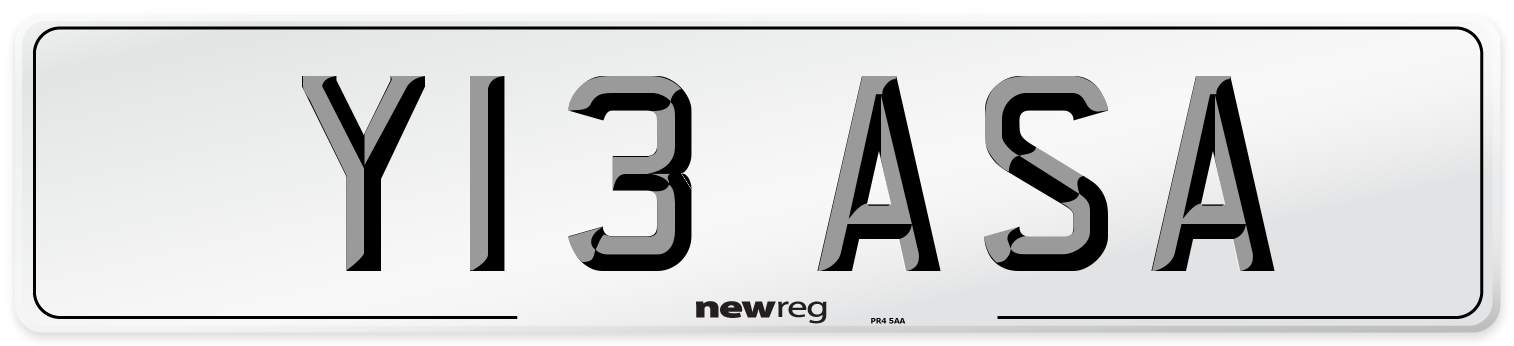 Y13 ASA Front Number Plate