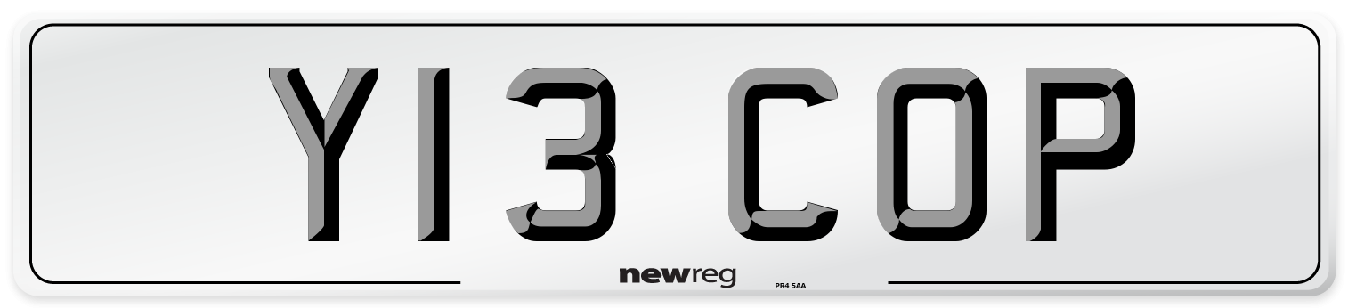 Y13 COP Front Number Plate
