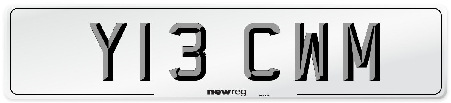 Y13 CWM Front Number Plate