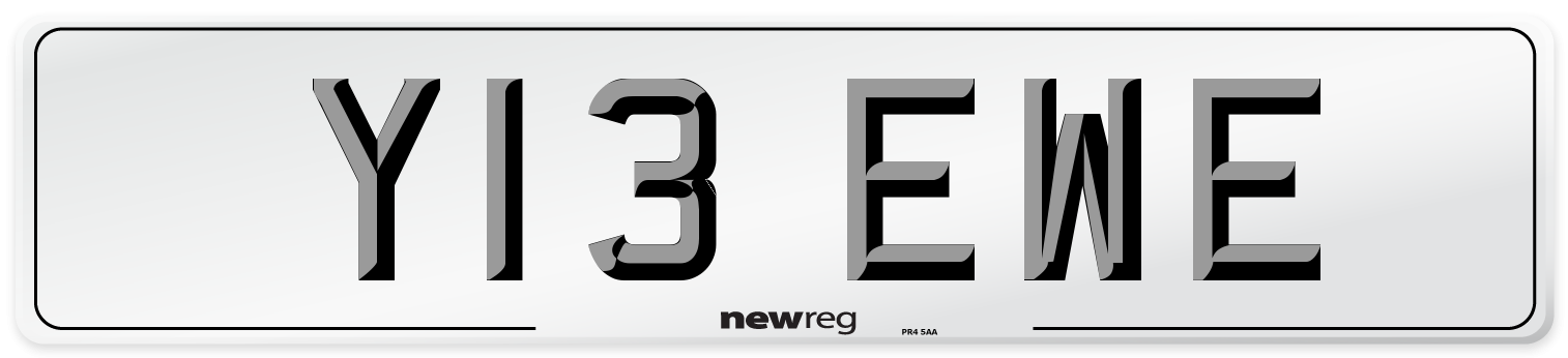 Y13 EWE Front Number Plate