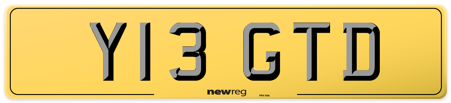 Y13 GTD Rear Number Plate
