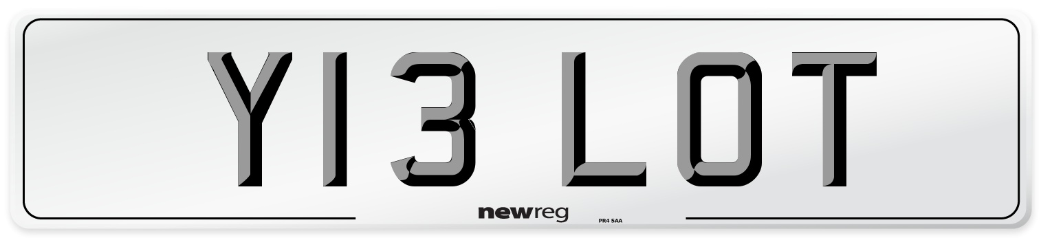 Y13 LOT Front Number Plate