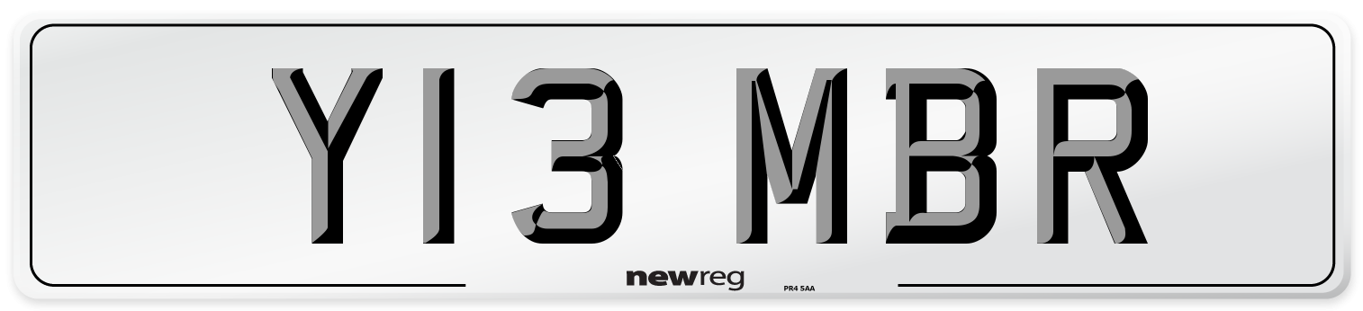 Y13 MBR Front Number Plate