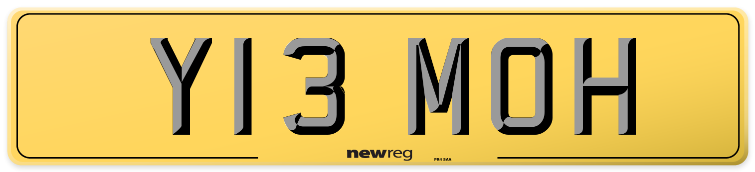 Y13 MOH Rear Number Plate