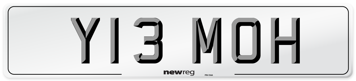 Y13 MOH Front Number Plate