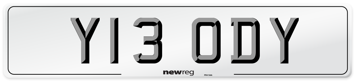 Y13 ODY Front Number Plate